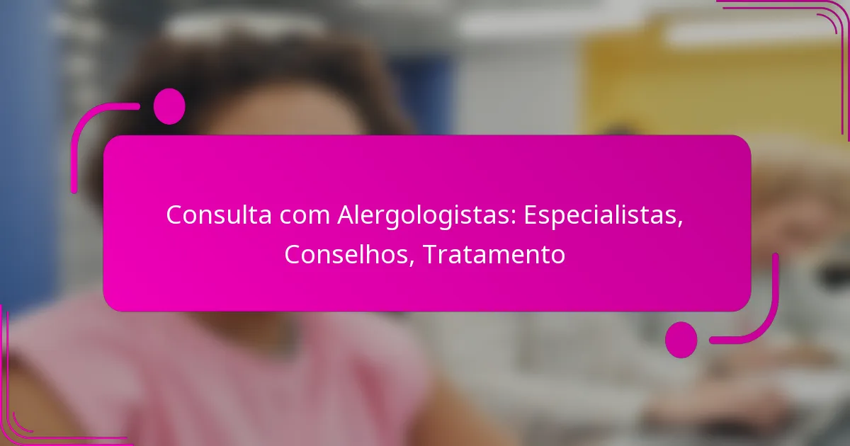 Consulta com Alergologistas: Especialistas, Conselhos, Tratamento